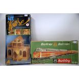 A Berliner Bahnen TT Hobby 12mm 1:120 train set and a Weekend Kit House 2 outfit, both boxed,