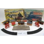 A Piko Modelgahn and a battery operated freight train set locomotive with light, both boxed,
