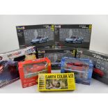 Ten mostly supercar model construction kits including Maisto and Revell 07310, 06668, 07380 and