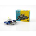 Corgi Toys, 1119, HDL Hovercraft SR-N1, blue, white and grey body, yellow rear rudders, original