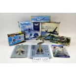 A collection of Aviation kits and models including Airfix, Matchbox, Dragon Warbirds and Corgi