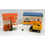 A Dinky Toys Coventry Climax Fork Lift Truck No. 14c with original box and a Dinky Supertoys Coles