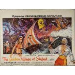 The Golden Voyage of Sinbad (1973) British Quad film poster, visual effects by Ray Harryhausen,