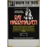 Four advertising posters for Ray Harryhausen’s appearance at The BFI Brighton Film Theatre,