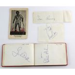 Autograph album - Over 50 signatures including Sean Connery, Roy Orbison, Adam Faith, Spike