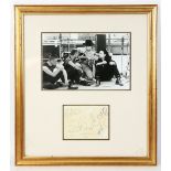 U2 - An early 1980’s set of autographs, mounted, framed & glazed with a black & white photo of the