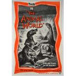 The Animal World (1956) Pressbook (no cuts) showing dinosaurs, by Irwin Allen, 11 x 17 inches.