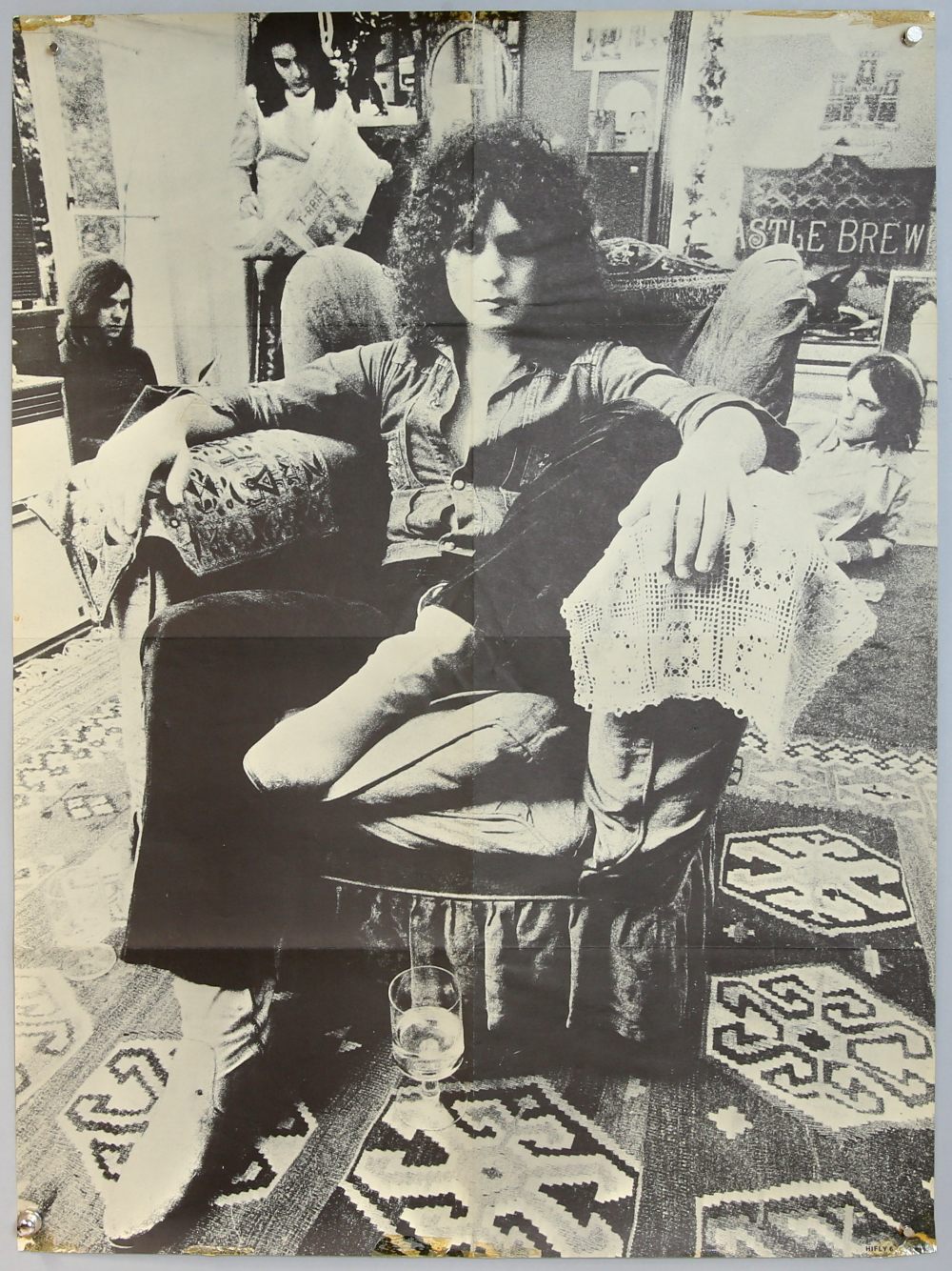 Original 1970’s Music Posters, T.Rex Marc & Mickey 22 x 33 inches, Marc Bolan B/W 22 x 30 inches,