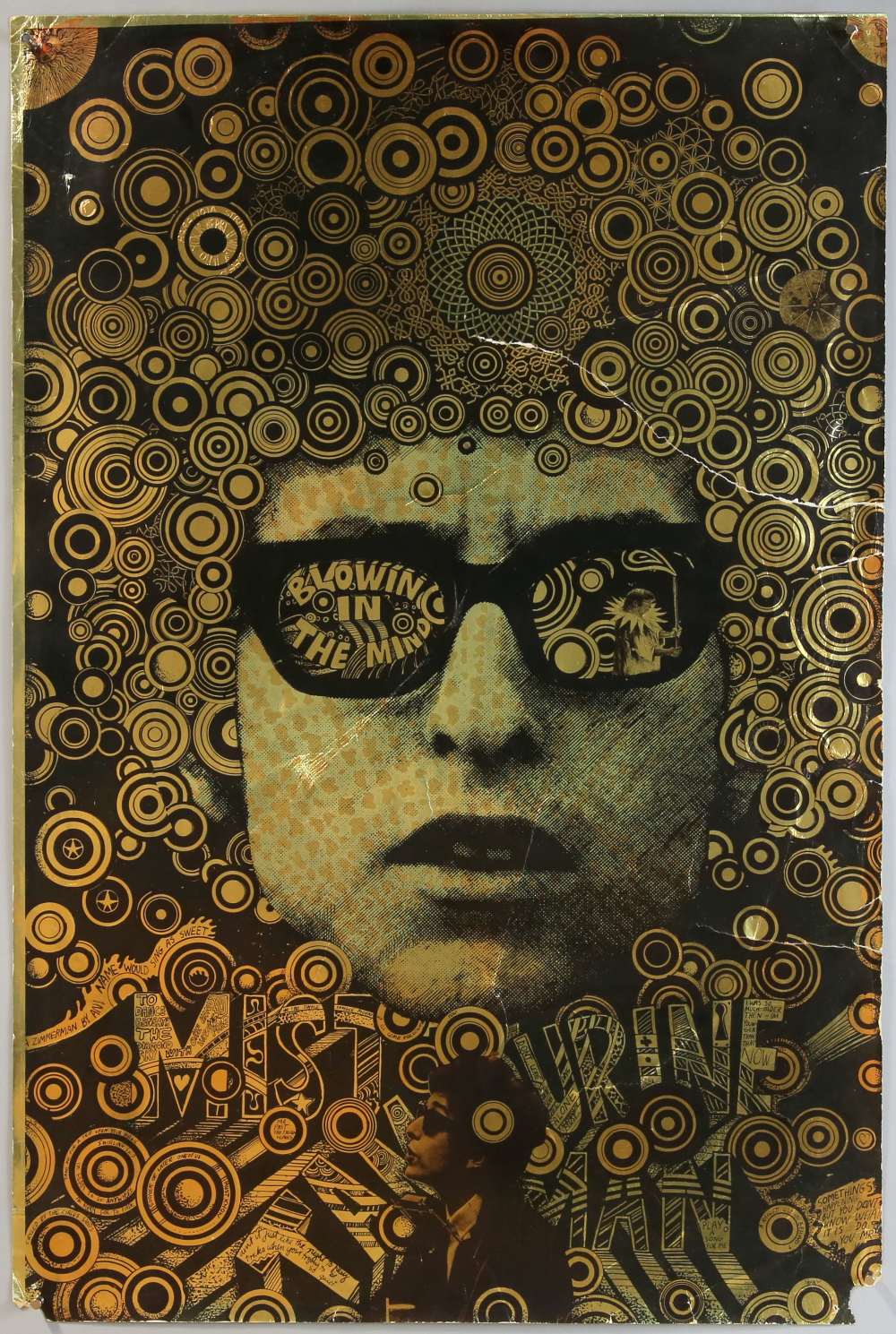 Bob Dylan - Original poster featuring Bob Dylan 'Blowing In The Mind', designed by Martin Sharp &