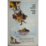 Mysterious Island (1961) US One Sheet film poster, signed by Ray Harryhausen to lower area,