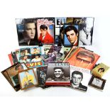 Elvis Presley memorabilia including books, calendars, magazines, singles & other items