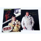 Michael Caine - a signed ‘The Ipcress File’ front house graphic 12 x 8 inch and another photograph