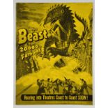 The Beast from 20,000 Fathoms (1953) Original fold out synopsis brochure with Ray Harryhausen