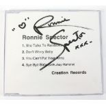 Ronnie Spector - Signed 4 track promo CD with Joey Ramone on one song, Creation Records.