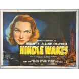 Hindle Wakes (1952) & Ruby Gentry (1952) Two British Quad Film posters, folded, 30 x 40 inches (2).