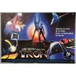 Tron (1982) British Quad film poster, starring Jeff Bridges, London Underground Size, Disney,