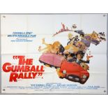 30+ British Quad film posters including The Gumball Rally, Shampoo, Black Emmanuelle, Baby Doll,