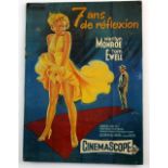 Marilyn Monroe - Seven Year Itch - Vintage Advertising board, backed on wood, 10.5 x 14.5 inches.