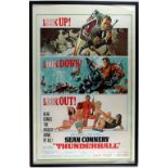 James Bond Thunderball (1965) One sheet film poster, starring Sean Connery, artwork by Frank