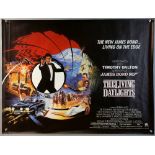 James Bond The Living Daylights (1987) British Quad film poster, starring Timothy Dalton, United