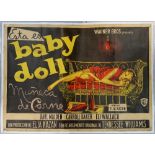 Baby Doll (1957) Argentinean Two Panel film poster, linen backed, 40 x 55 inches. .