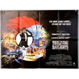 James Bond The Living Daylights (1987) British Quad film poster, starring Timothy Dalton, United