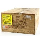 12 bottles of Chateau Cos d'Estournel, 2005 vintage red wine, in sealed wooden case (12)