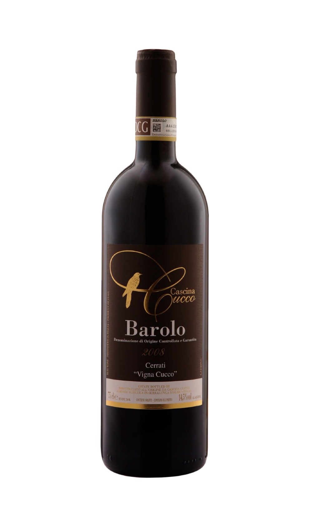 â€  Barolo Cerrati 2008 DOCG Cascina Cucco, six bottles (occ), red wineWINE LYING IN BOND. VAT at