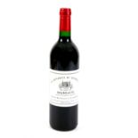 1 bottle of Chateau Palmer, La Reserve Du General Margaux, 1997 vintage red wine