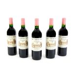 5 bottles of Vieux Chateau Certain Pomerol, 1999 vintage red wine (5)