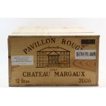 12 bottles of Pavillon Rouge de Chateau Margaux, 2006 vintage (12). In original sealed wooden