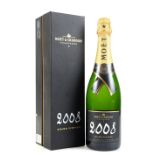 1 bottle of Moet & Chandon Brut Champagne, 2008 vintage, 75cl, in original box