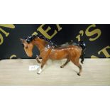 ROYAL DOULTON HORSE FIGURE IN GLOSS BROWN