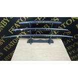 SET OF 3 ORNAMETAL SWORDS- KATANA,