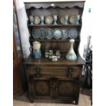 CARVED OAK VINTAGE DRESSER