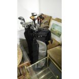 2 SETS OF GOLF CLUBS & BAGS