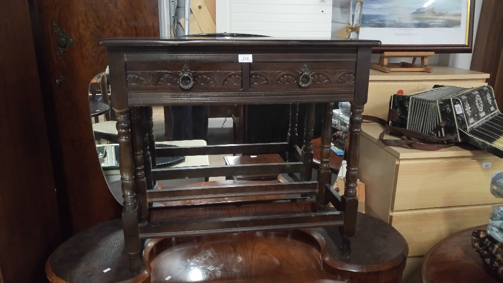 CARVED WOOD HALL TABLE