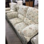 FLORAL FABRIC SETTEE & CHAIR