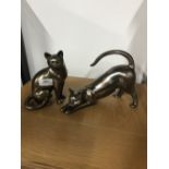 2 CAT ORNAMENTS