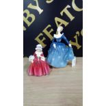 2 ROYAL DOULTON FIGURES LAVINIA HN 1955 & FRAGRANCE HN 2334