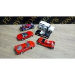 BOX WITH 6 MODEL CARS (CHEVROLET & OTHERS)