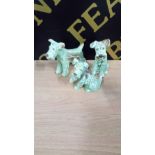 3 VINTAGE SYLVAC DOGS ORNAMENT - 1378,