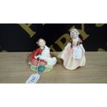 2 ROYAL DOULTON FIGURES HOME AGAIN HN 2167 & DINKY DO HN2120