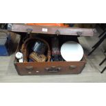 1 VINTAGE SUITCASE & CONTENTS