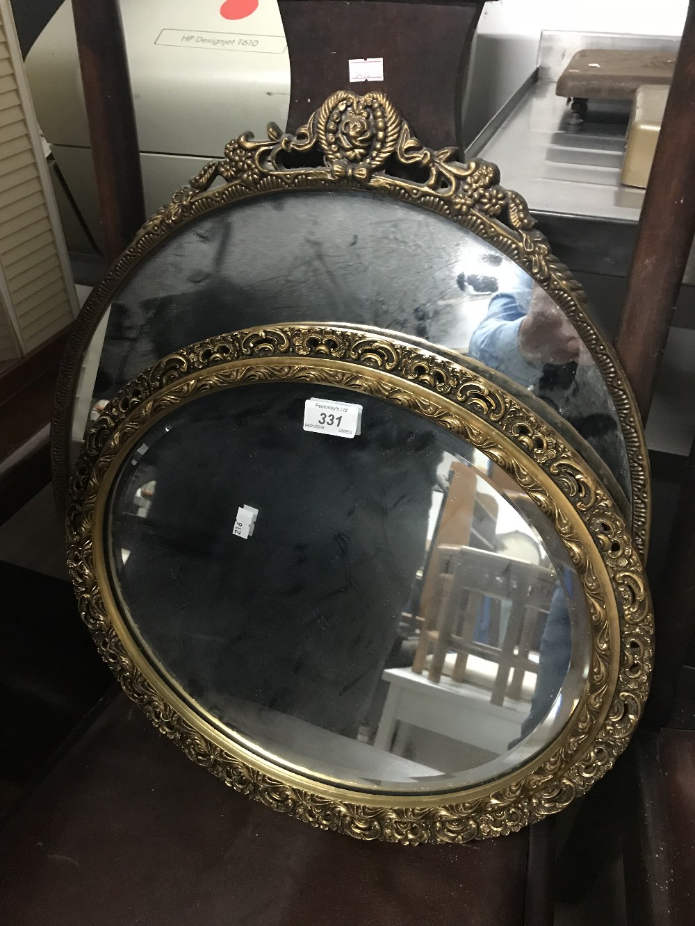 2 VINTAGE ROUND MIRRORS