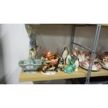 ASSORTED VINTAGE ORNAMENTS INCLUDING OLD TUPTON FIGURE