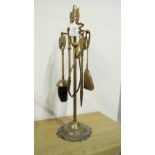 VINTAGE BRASS ' LUCKY HORSESHOE ' COMPANION SET