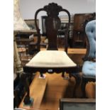 VICTORIAN EARLY 18THC STYLE SIDE CHAIR