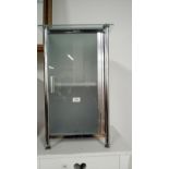 GLASS/METAL BATHROOM CUPBOARD