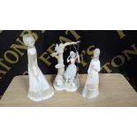 3 SPANISH PORCELAIN FIGURES